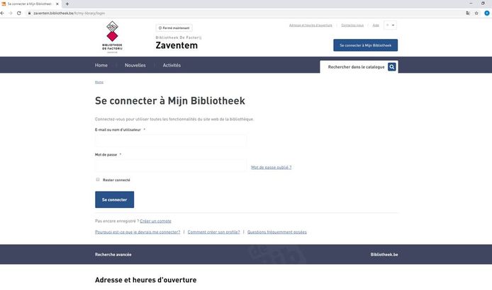 Tot dinsdagochtend was de website van de Zaventemse bibliotheek nog in drie talen beschikbaar.