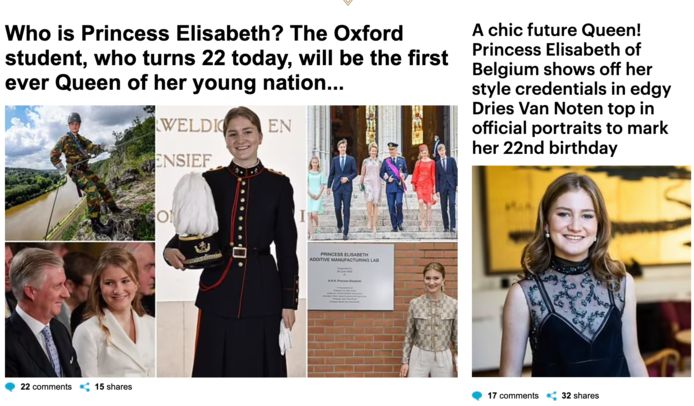 Elisabeth in de 'Daily Mail'
