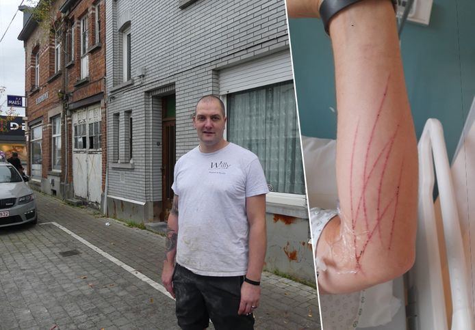 Frederik Vandierendonck op de plaats in de Kalkhofstraat waar hij werd aangevallen.