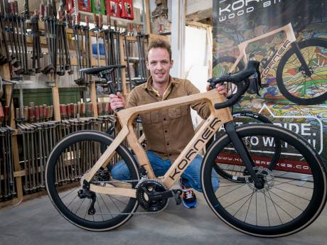Een houten racefiets? Sjors maakt ’m in een maand, maar dan heeft de liefhebber ook wat voor zijn geld