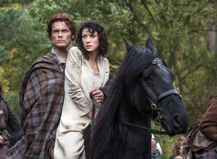 Caitriona Balfe en Sam Heughan in 'Outlander'