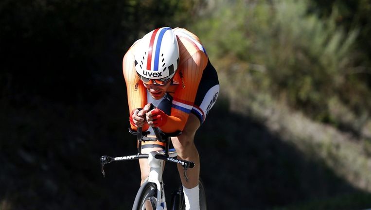 Tom Dumoulin, afgelopen woensdag Beeld epa