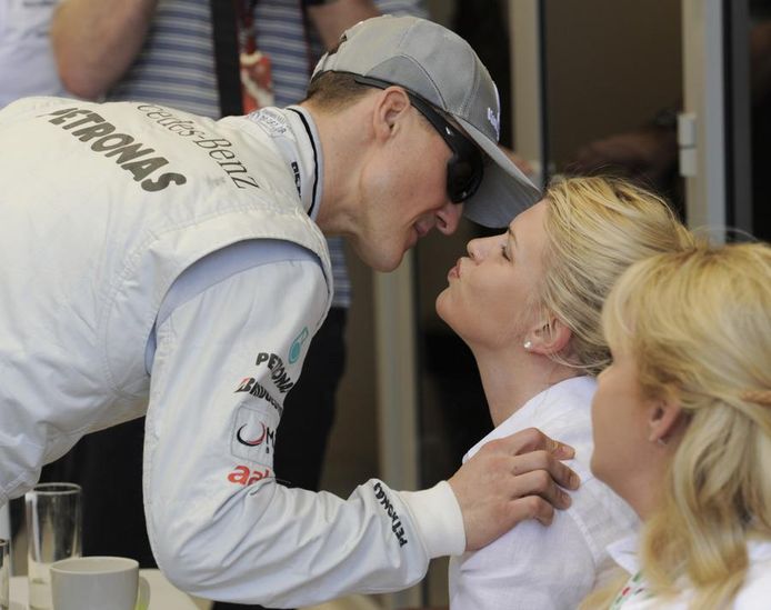 Michael Schumacher met zijn vrouw Corinna.