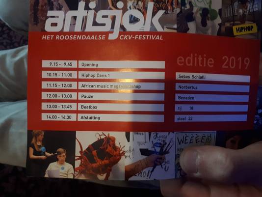Programmakaart van leerling. Foto Alfred de Bruin