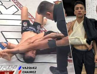 “Frank, wat doe je? Het is over!”: MMA-ref krijgt volle lading nadat hij aftikkende vechter in pijnlijke armklem negeert