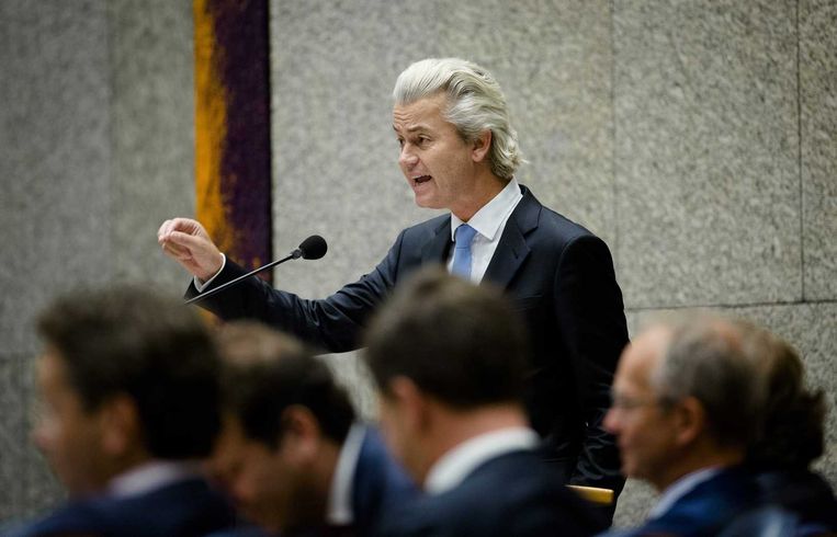 Geert Wilders kaapte het debat door nog harder in te hakken op het asielbeleid. Beeld anp