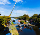 Brug Biest-Houtakker wordt gedemonteerd voor grootschalig onderhoud.