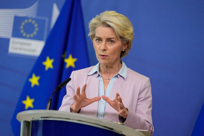 De voorzitter van de Europese Commissie, Ursula von der Leyen.