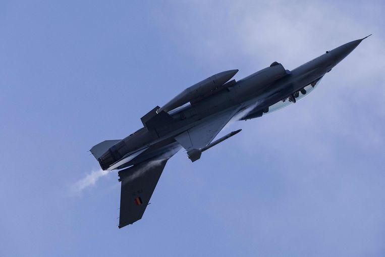 Een Belgisch F-16-gevechtsvliegtuig. Beeld AFP