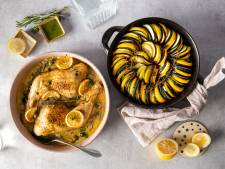 Wat Eten We Vandaag: Citroenkip met saffraan, witte wijnsaus en ratatouille