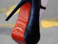 Rode pumps van discount haren