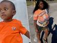 Links: Taysen Mosley. Rechts: zijn moeder Pashun Jeffery (20) werd vermoord met een mes.