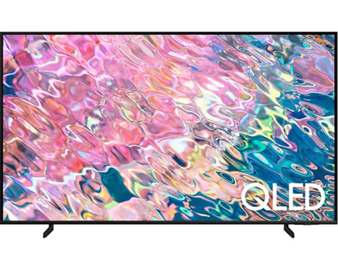 TV Samsung QLED QE55Q60B di colore nero.