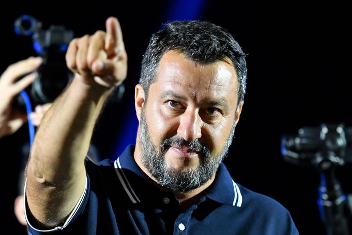 Volgens de peilingen zal Matteo Salvini als grote winnaar uit de bus komen.