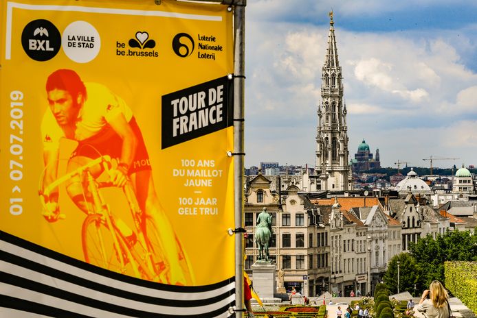 Brussel kleurt geel voor de Tour.