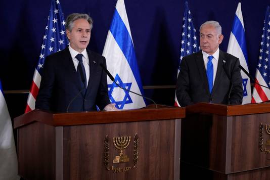 Antony Blinken en Benjamin Netanyahu 