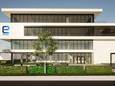 Het nieuwe gebouw van Essec dat in Tessenderlo wordt gebouwd.