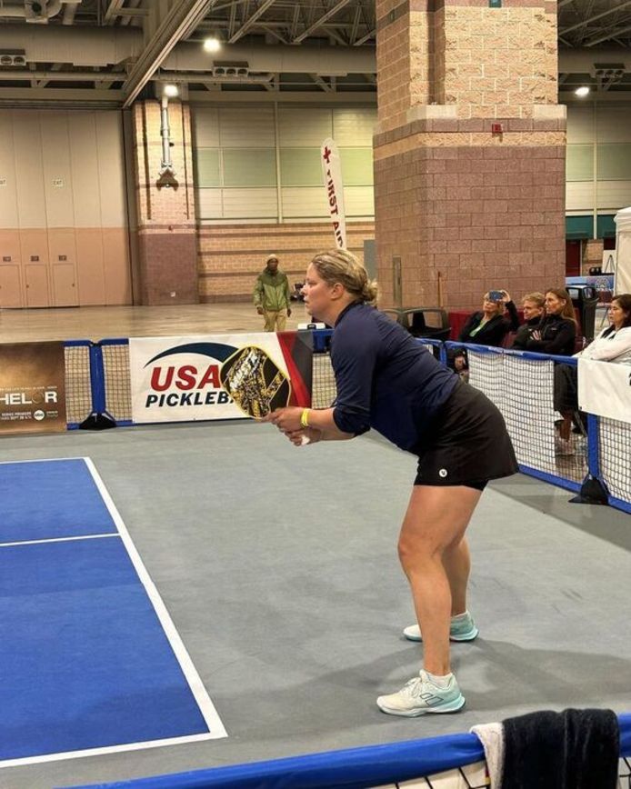 Kim Clijsters in the United States during a pickleball tournament.