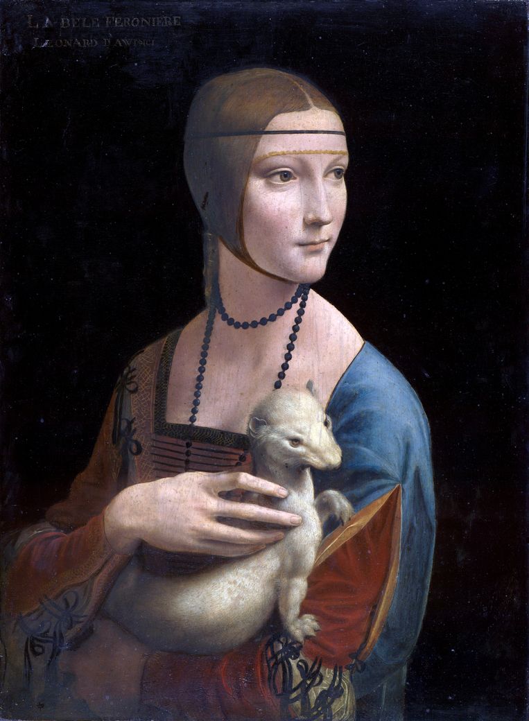 Leonardo da Vinci, ‘De dame met de hermelijn’, (1490)  Beeld Corbis via Getty Images