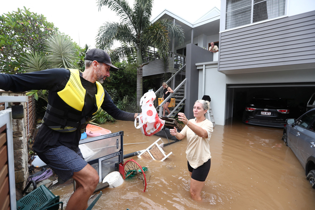 Australië werd de voorbije week zwaar door noodweer getroffen. Van Ypersele: ‘Bij een klimaat op steroïden is extreme regenval waarschijnlijker.’ Beeld REUTERS