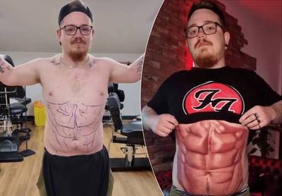 Zonder dieet of fitness: tatoeëerder schenkt Sebastian strakke sixpack in twee dagen tijd