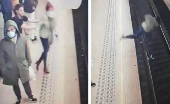 De feiten speelden zich af in metrostation Rogier.