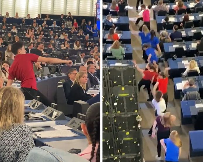 La France offre une «danse» au parlement européen de Strasbourg.