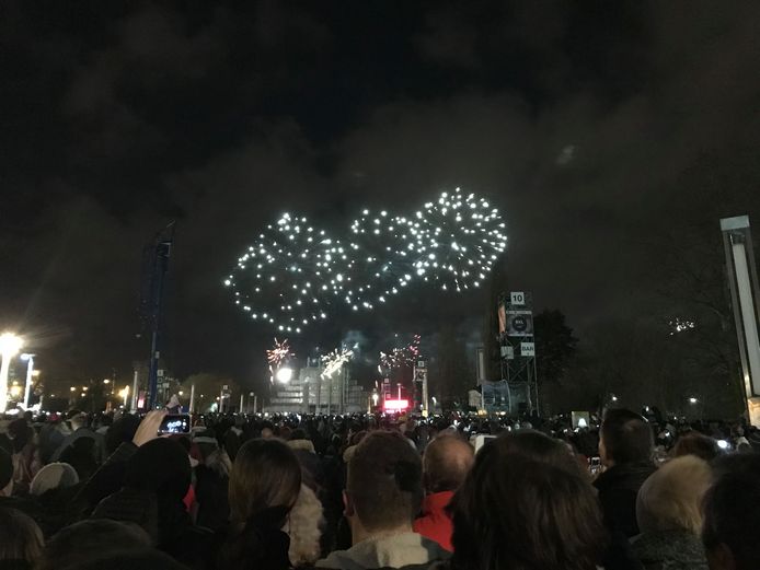 Vuurwerk boven Brussel.