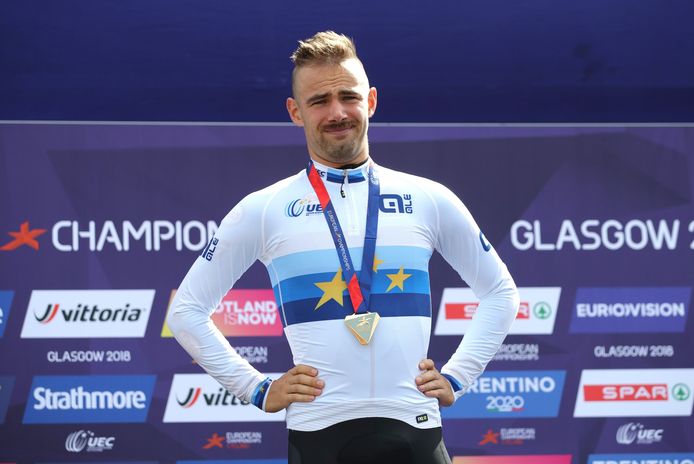 Victor Campenaerts pakte goud in Glasgow.