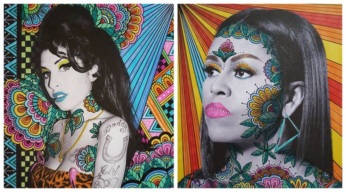 Vix Harris maakt portretten van invloedrijke vrouwen, zoals Amy Winehouse en Michelle Obama
