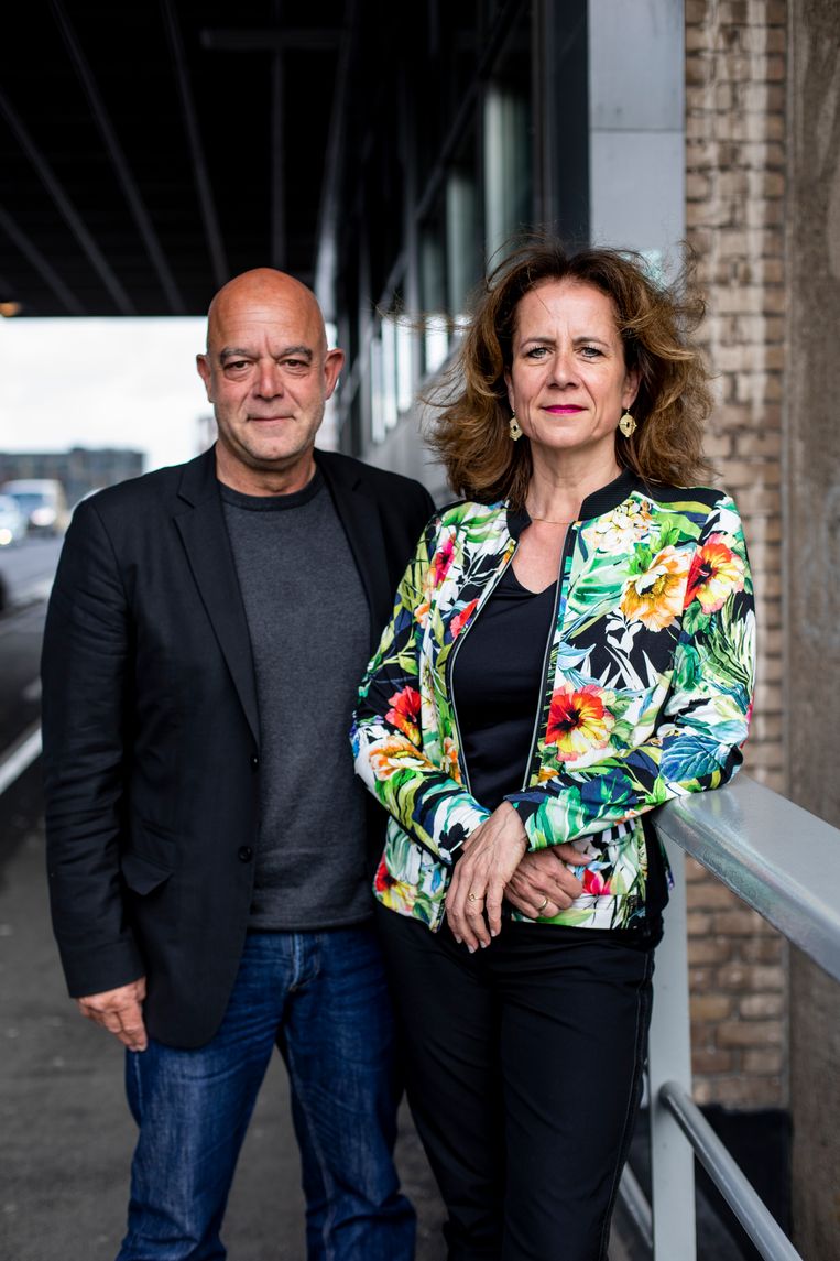  Organisatoren Egbert Fransen van Pakhuis de Zwijger en Nina Tellegen van Amsterdam Economic Board.  Beeld Lin Woldendorp