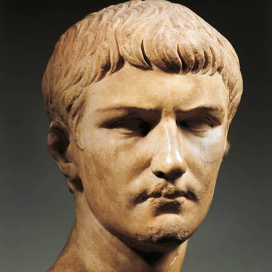Caligula heerste over het Romeinse rijk van 37 tot 41 na Christus.