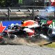 Verstappen en Hamilton eindigen in grindbak na botsing in Monza