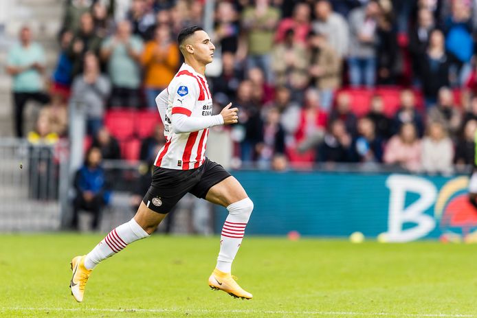 Anwar El Ghazi in het shirt van PSV.