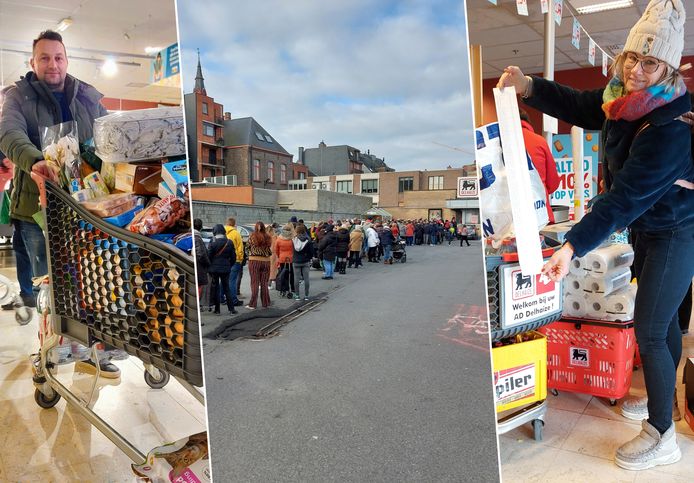De uitverkoop lokte een massa mensen.