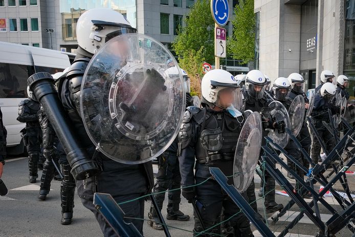 Politieagenten in Brussel.