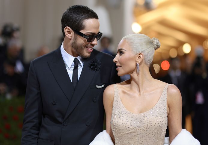 Pete Davidson ging met Kim Kardashian naar het Met Gala in 2022.