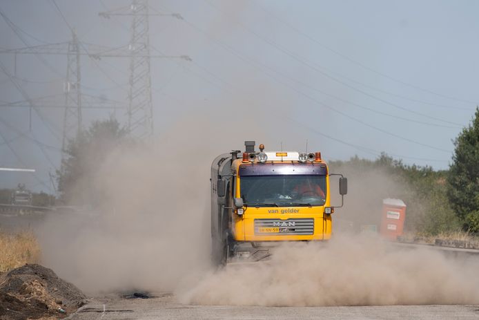 Eerdere wegwerkzaamheden op de N36 tussen Wierden, Almelo en Vriezenveen.