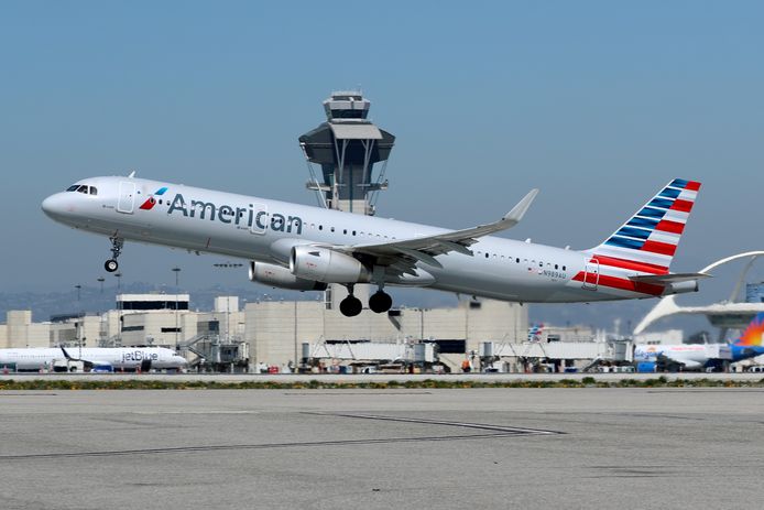 Een vliegtuig van American Airlines op archiefbeeld.