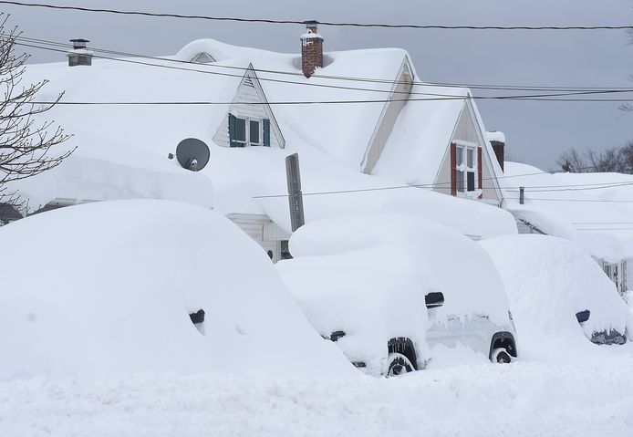 Buffalo werd hard getroffen door de sneeuwstorm
