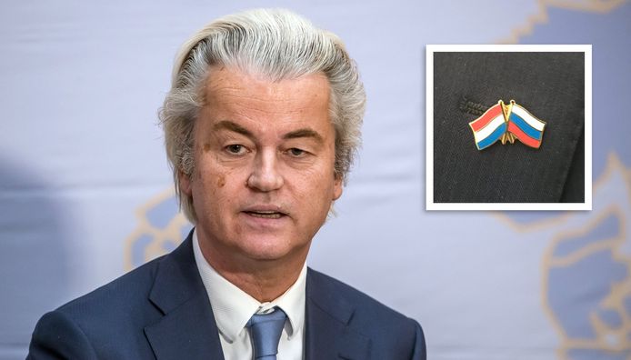 Geert Wilders, inzet: het bewuste Russisch-Nederlands vriendschapsspeldje