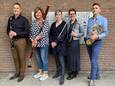 Factor 5, vlnr. Erwin Schrijer op klarinet, Ellen Kuijpers op fagot, Janine Leenders-van de Vossenberg op dwarsfluit, Karin Rutten op (alt)hobo en Peter Kisters op hoorn.