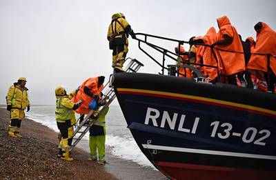 Franse kustwacht redde afgelopen weekend 201 migranten op Noordzee