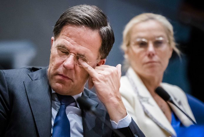 De Nederlandse premier Mark Rutte en Sigrid Kaag, minister van Financiën.