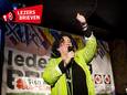 Caroline van der Plas viert de monsteroverwinning van haar partij BBB.