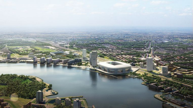 Het concept Feyenoord City zou Rotterdam-Zuid een facelift moeten geven.  Beeld 