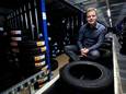 Eigenaar Peter-Alexander van 't Hof van het failliet verklaarde TTY Tyre Trading in Numansdorp.