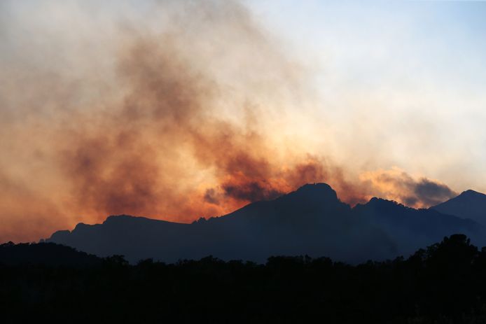 Ook nabij het dorpje Sari-Solenzara, in het oosten van Corsica, brak brand uit.