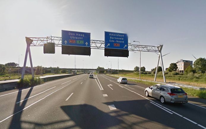 Knooppunt Maanderbroek bij Ede.
