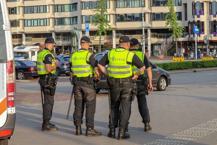 Veel politie op de been vrijdagavond in het centrum van Eindhoven.